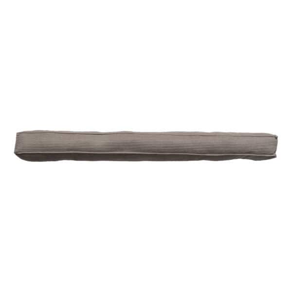 Corduroy door draft stopper in Taupe Mist color, full product view on white background