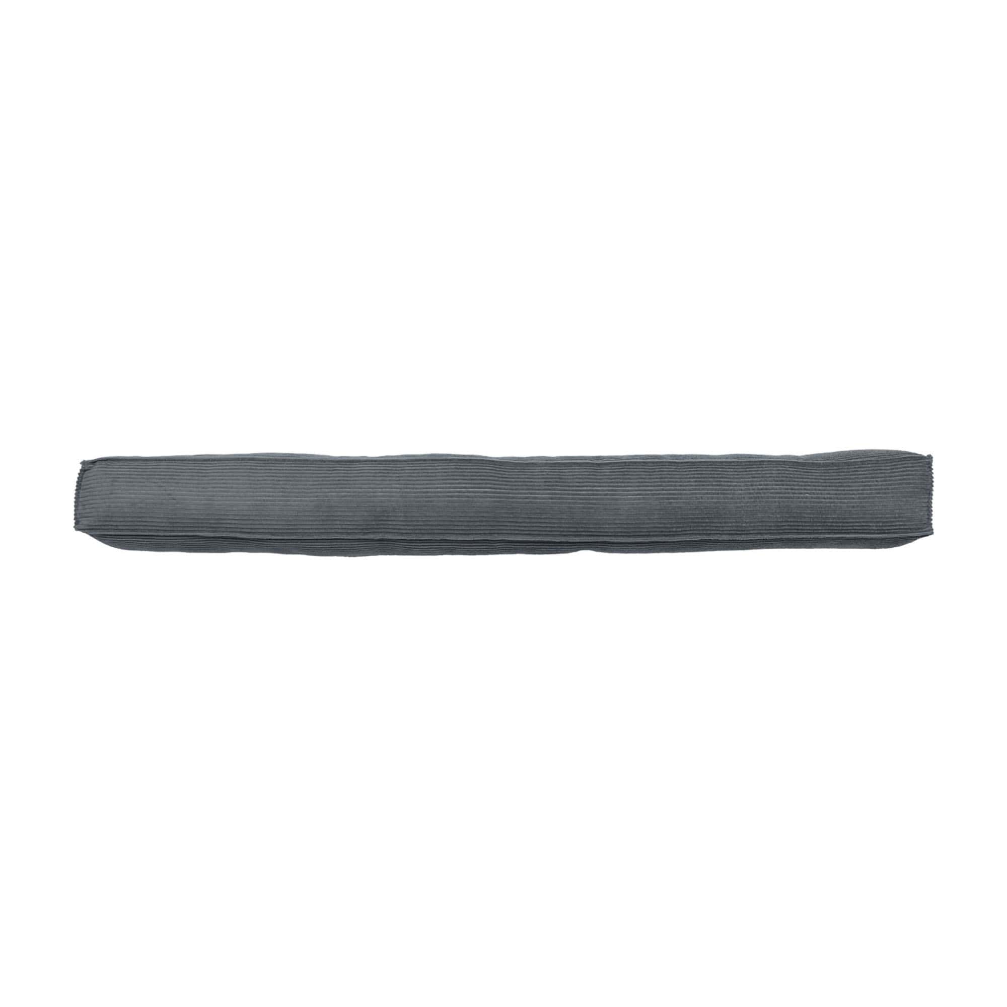 Corduroy door draft stopper in Graphite Gray color, full product view on white background