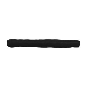 Corduroy door draft stopper in Charcoal Black color, full product view on white background