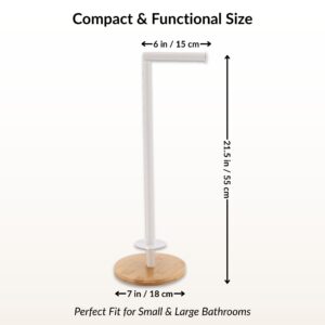 Toilet paper holder dimensions showing height and base diameter