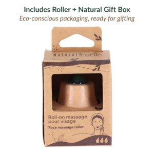 Face massage roller in natural gift box eco packaging