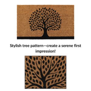 Tree of Life pattern close-up on coir mat