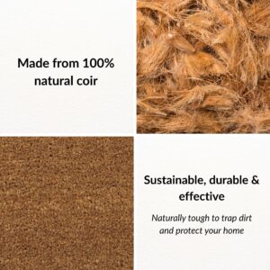 Natural coir fiber texture close-up