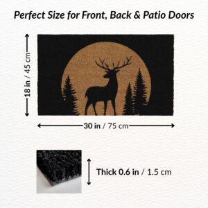 Reindeer doormat size guide 30x18 inches