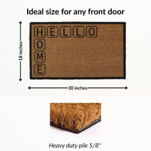 HELLO HOME doormat size guide 30x18 inches
