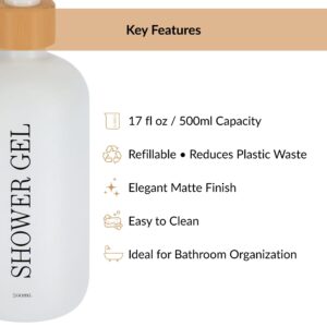 Key features of 500ml refillable bathroom dispenser set