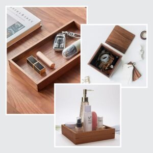 Wooden trays used for keys cosmetics and small storage organization