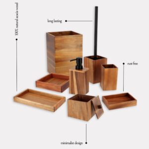 Acacia wood set with feature highlights minimalist design durable construction