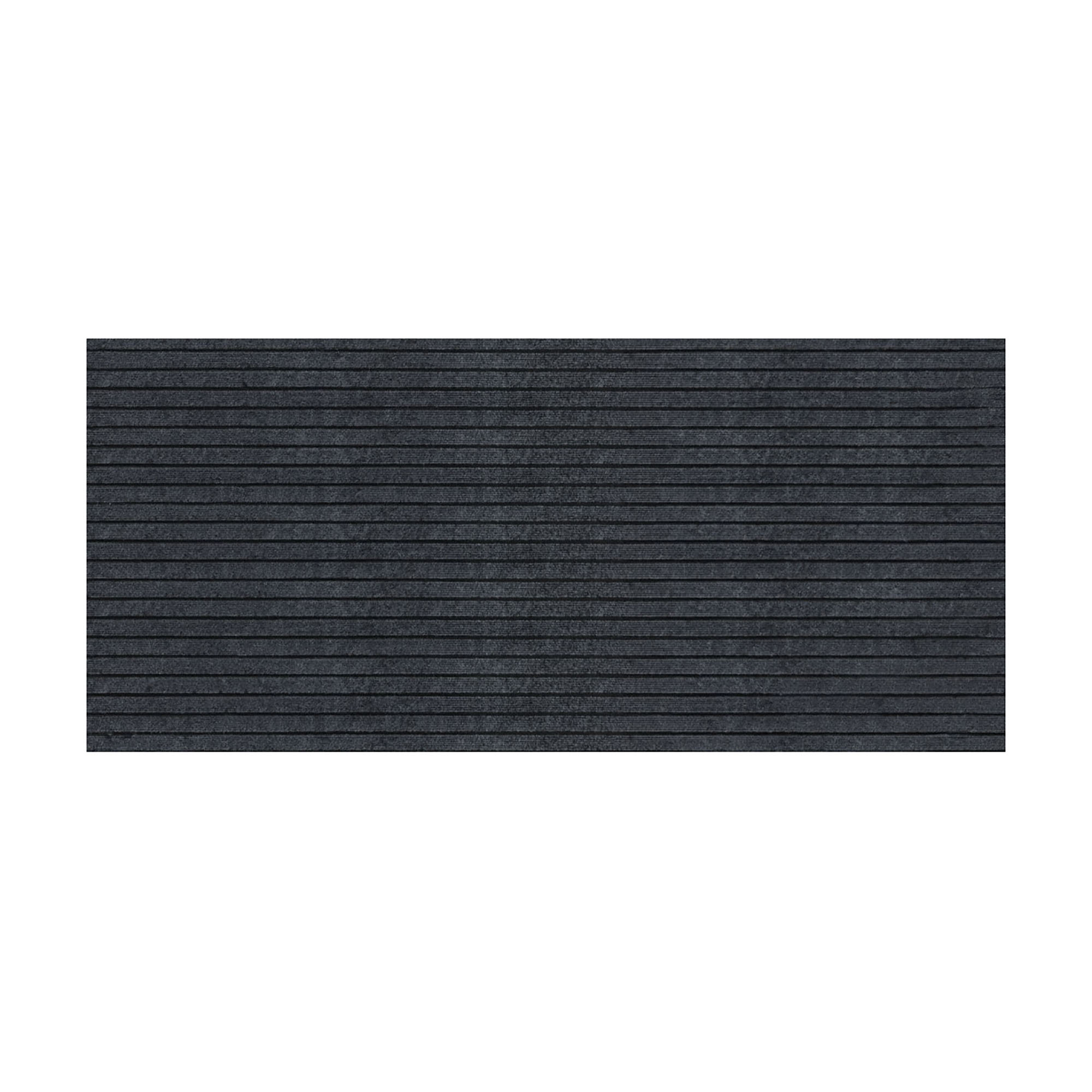 Ribbed brushing doormat surface close-up showing textured polyester fibers