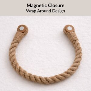 Magnetic wrap-around closure detail with wooden end caps