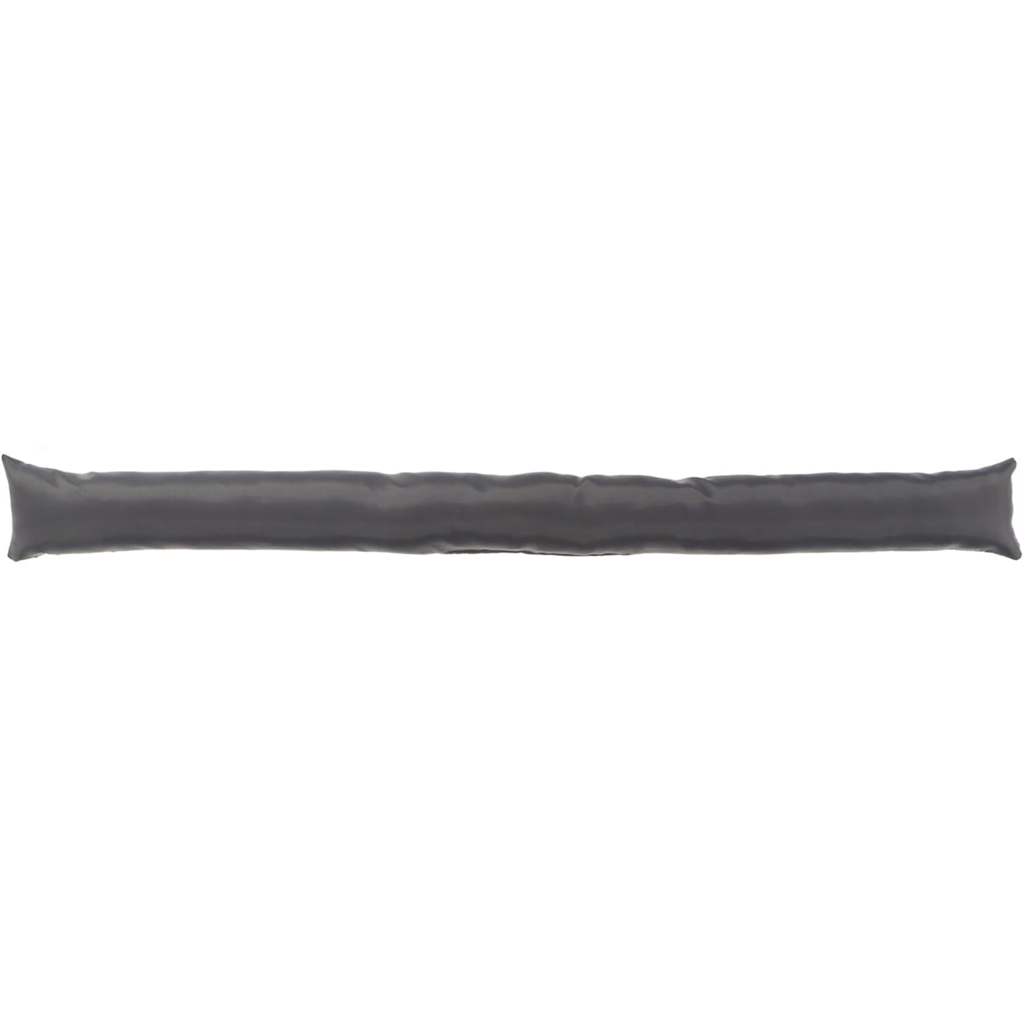 Gray fabric door draft stopper, 32 inches long, shown horizontally on a white background.