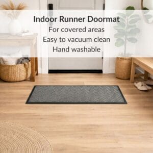 Indoor runner doormat on wood floor easy clean hand washable