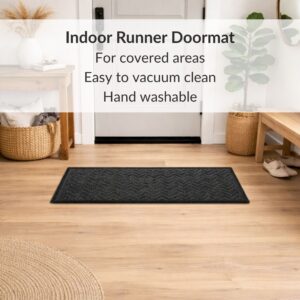 Indoor runner doormat on wood floor easy clean hand washable