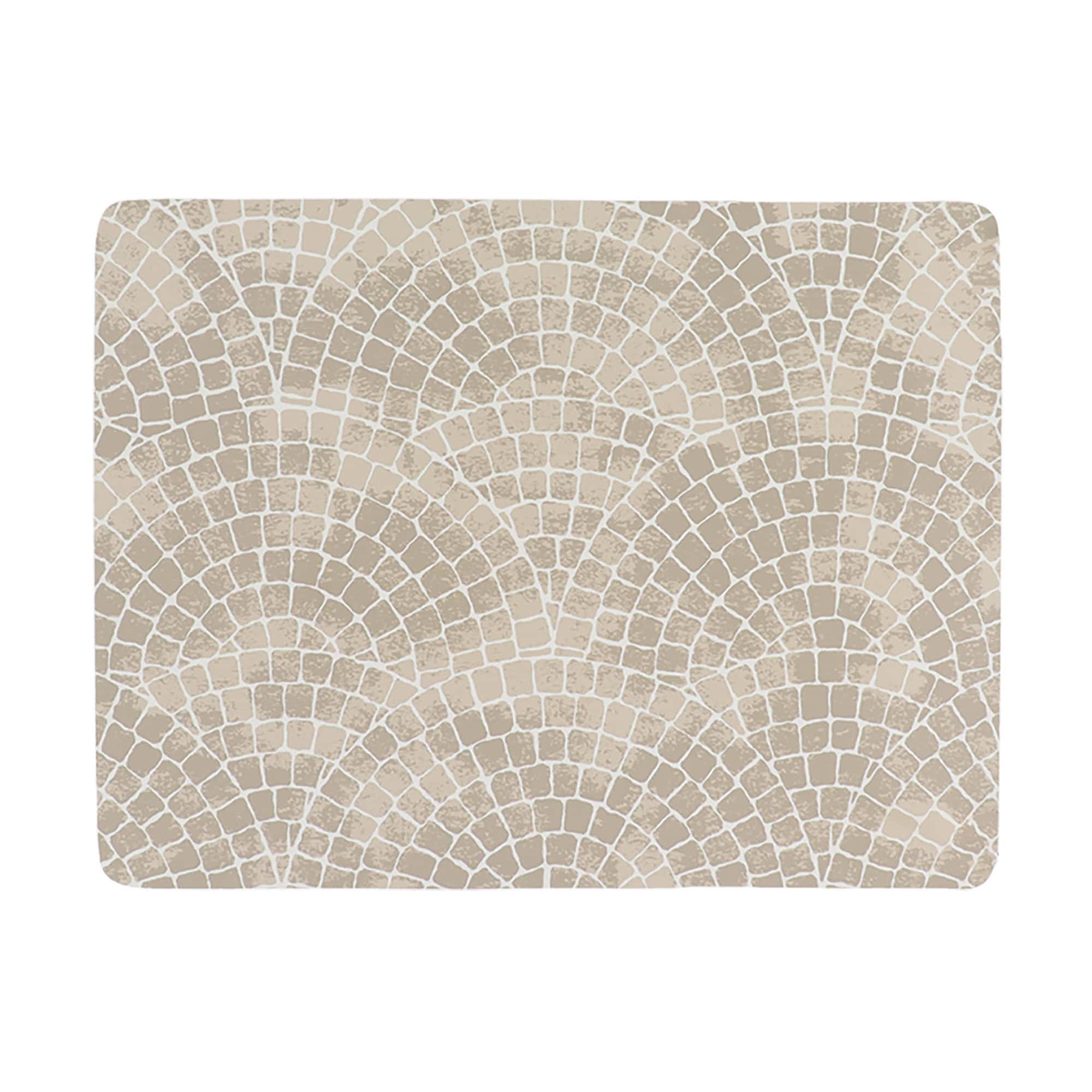 Mosaic Stone bath mat 24x18 — front view — Evideco