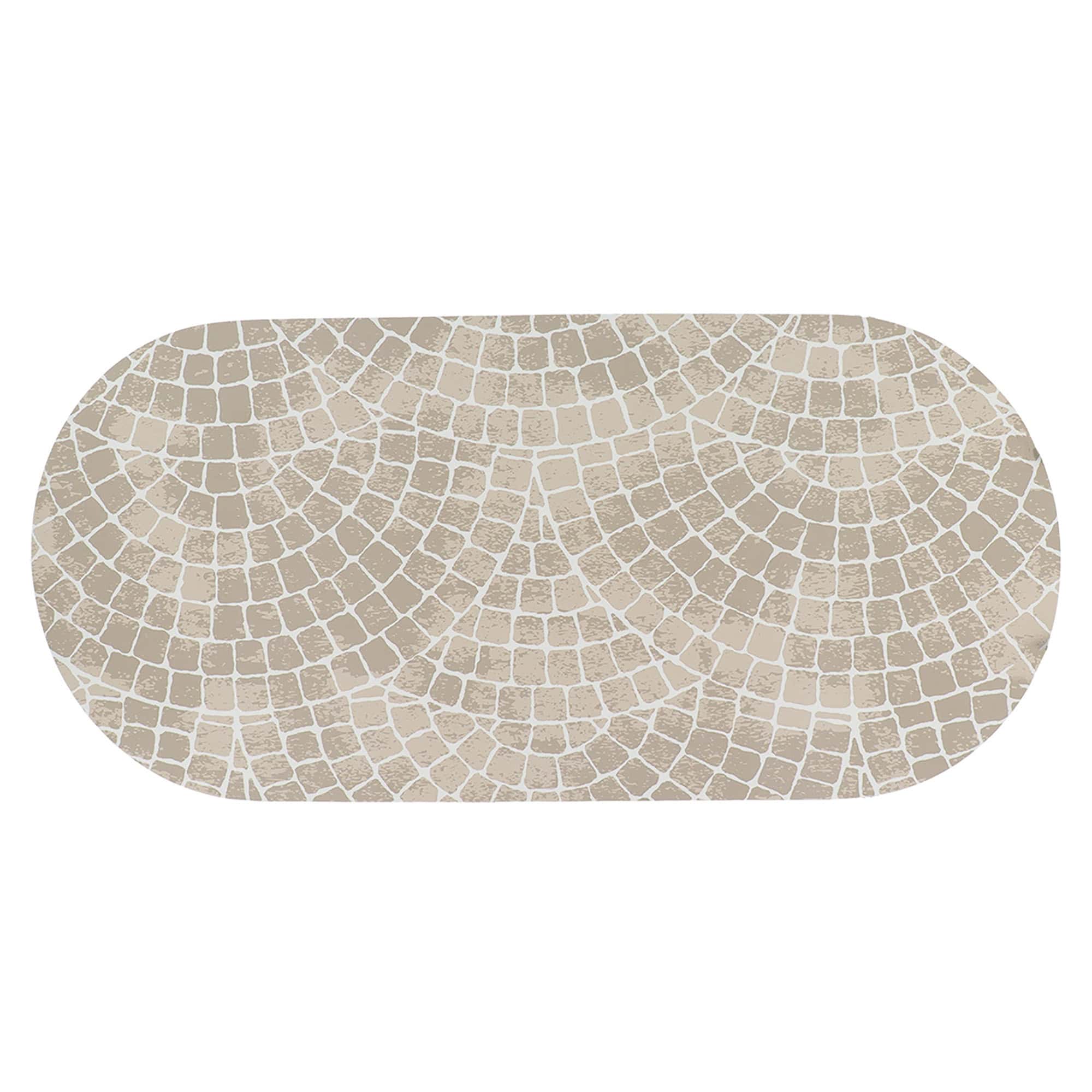 Mosaic Stone bath mat runner 18x40 dimensions overview — Evideco
