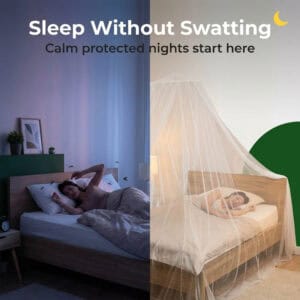 Protection where you sleep white dome mosquito net canopy in bedroom guest room and travel setting