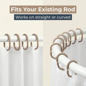 Rings placed on different rod shapes demonstrating adaptable fit