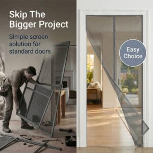 Simple screen solution versus full door replacement project easy choice
