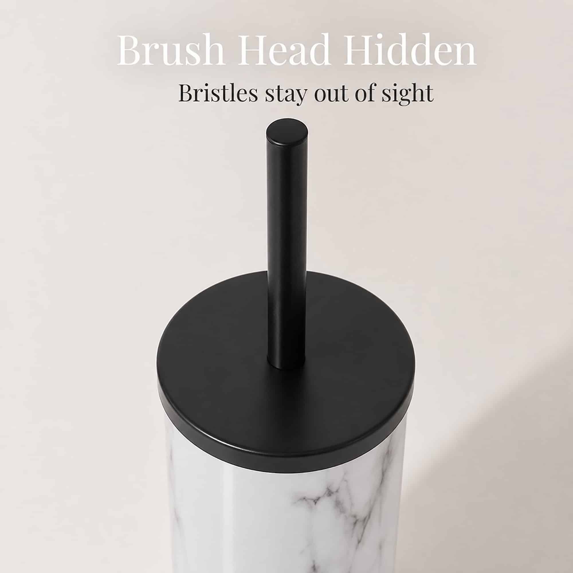 marble toilet brush hygienic closed holder design