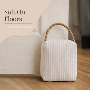 Diagram showing the soft fabric base that won't scratch floors